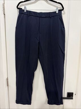 Classic Navy Women's Tailored Pants elastic waist size us 12
